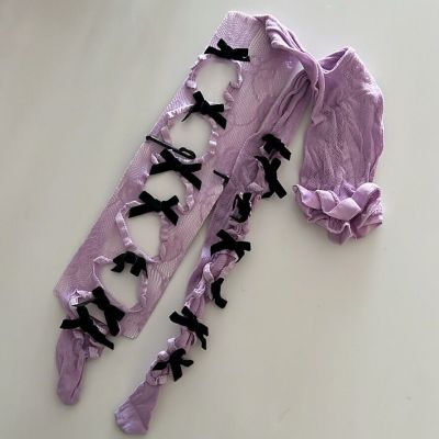 Urban Outfitters sexy lace tights s-m lilac black NWT